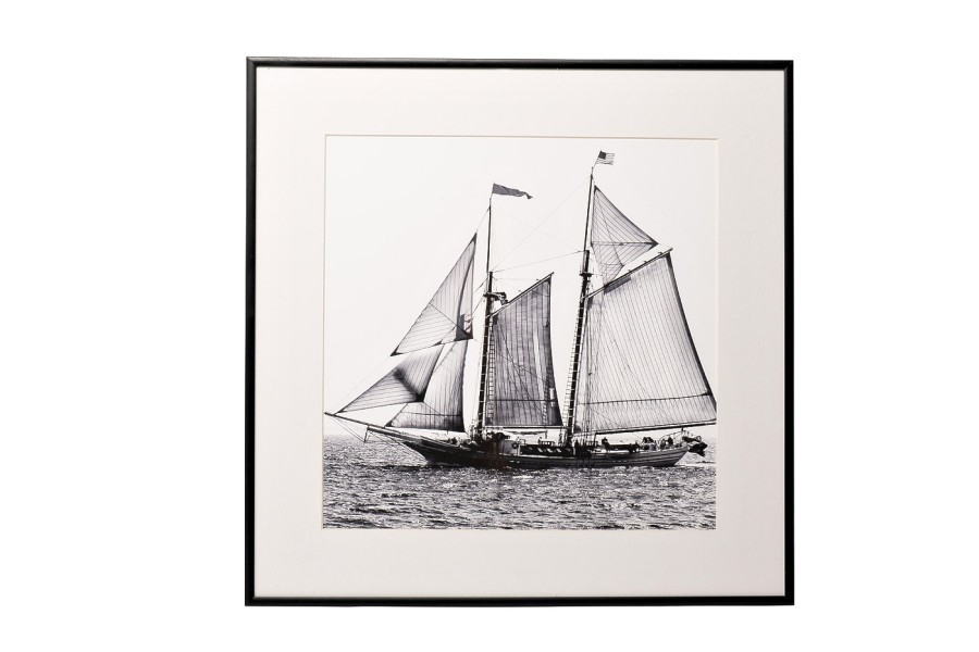 Постер "Парусник-3" 40х40см,паспарту,багет алюм.черн. 54STR-SEA3