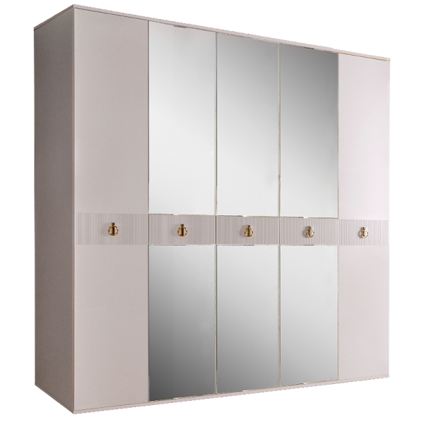 Шкаф пятидверный с зеркалами Римини Соло