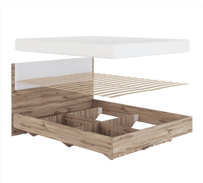 Кровать с мягким элементом 1600 (мод.1.4) Николь