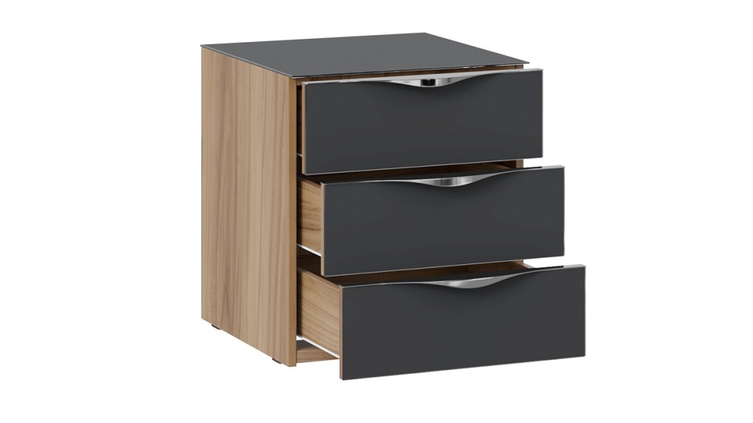 Тумба прикроватная 3 ящика Глосс