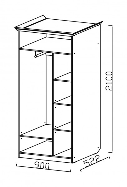 Шкаф двухдверный Визит 4