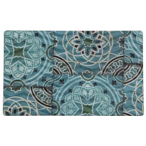 Блюдо,поднос GN 1/4 меламиновый 26.5*16.2см, Damask Blue, P.L.