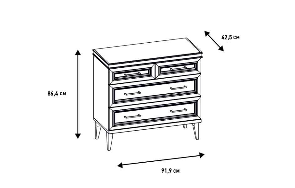 Комод 2 c доводчиками Орландо