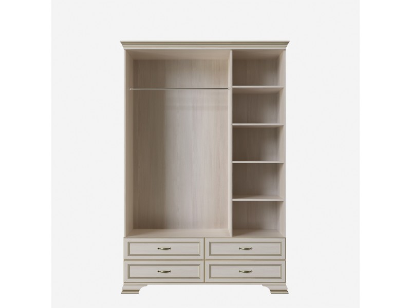 Шкаф трёхдверный зеркальный с ящиками Сиена