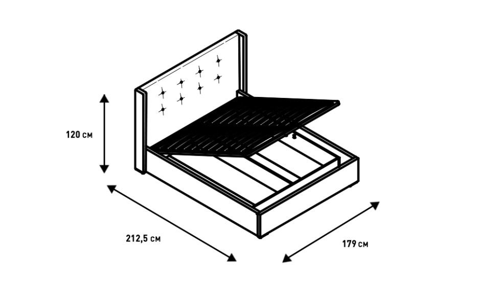 Кровать с подъёмным механизмом 1600 Орландо