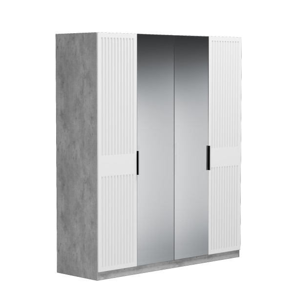 Шкаф четырёхдверный с зеркалами Бержер Распродажа