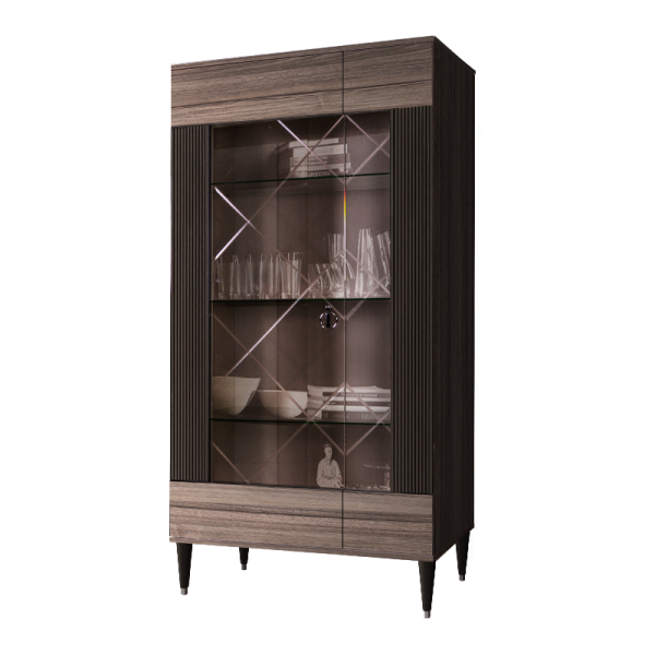 Шкаф-витрина 2-створчатая левая Римини Соло