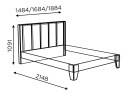 Кровать с мягкой спинкой мод.2.2 1600 Моника
