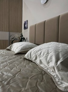 Кровать с мягкой спинкой и ортопедическим основанием 1400 Беатрис (мод.2.1)