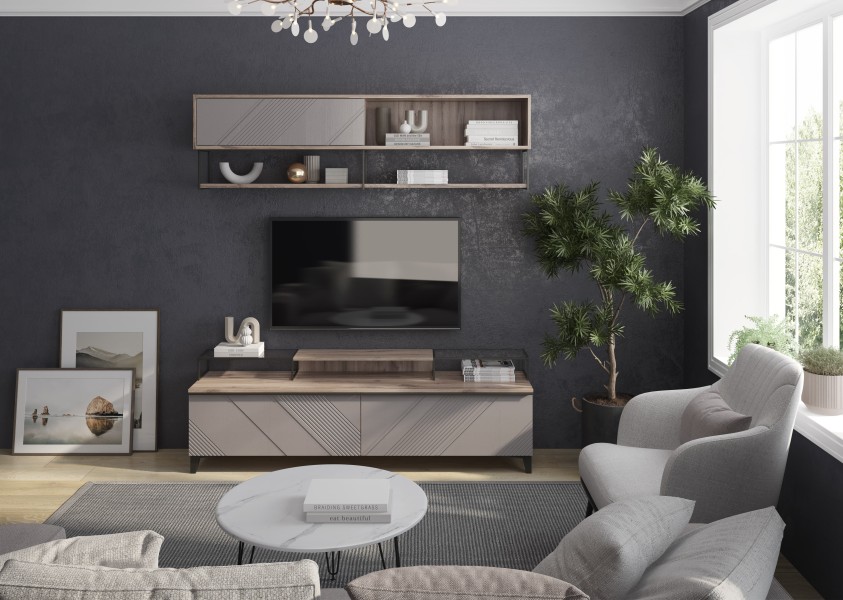 Шкаф навесной горизонтальный 1800 (мод.3) Кенди