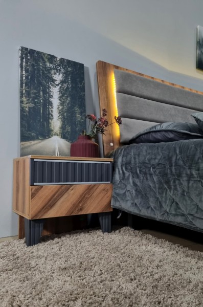 Кровать с подсветкой и подъемным механизмом Моника